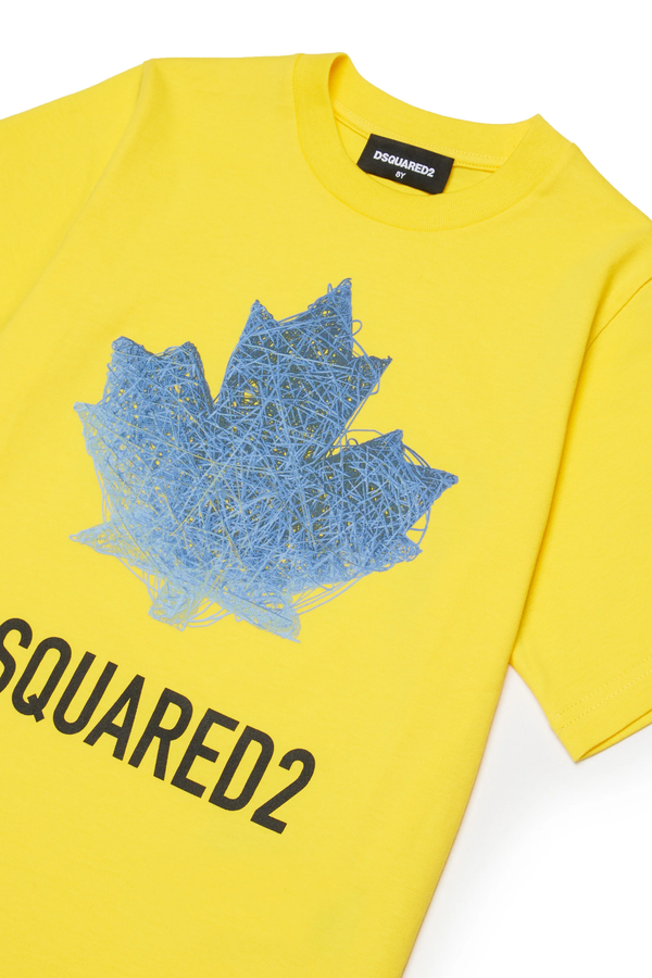 T-shirt con logo DQ3176 D00XM /DQ220 DSQUARED2 JUNIOR 