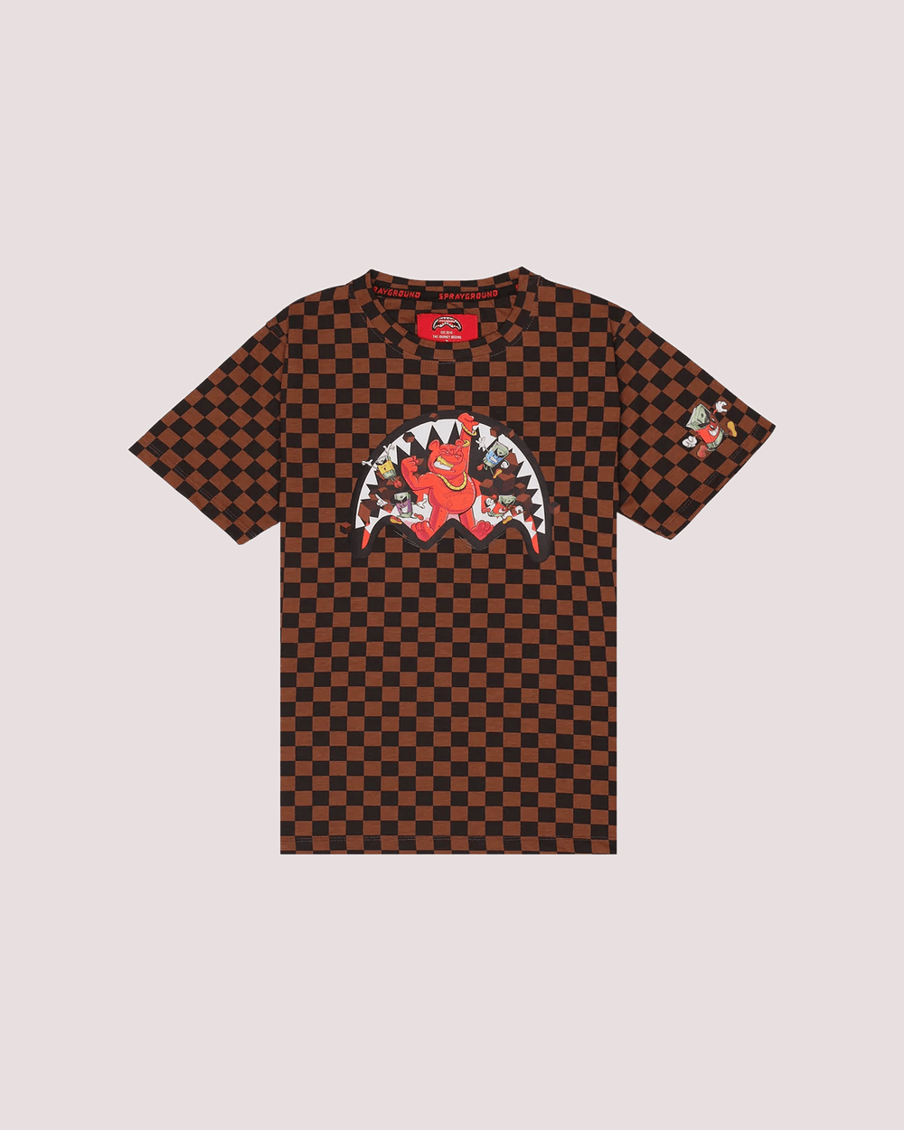 Get out bear checkered regular t-shirt SPY1424 /CHECK SPRAYGROUND 