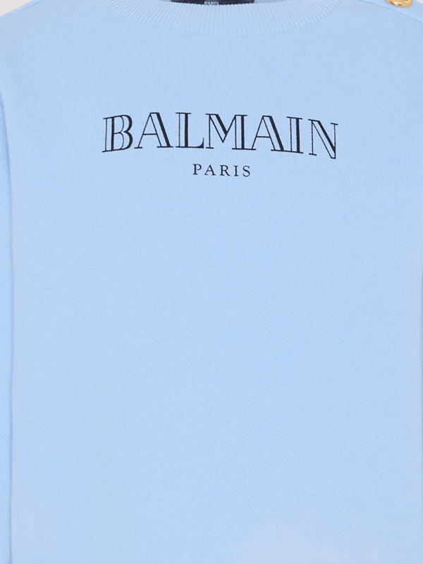 Felpa Balmain con bottoni oro sulla spalla BY4P20 Z3183 /652NE BALMAIN 