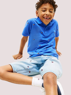 Polo con stampa all over Tommy Hilfiger KB0KB10422J /C6H TOMMY HILFIGER 