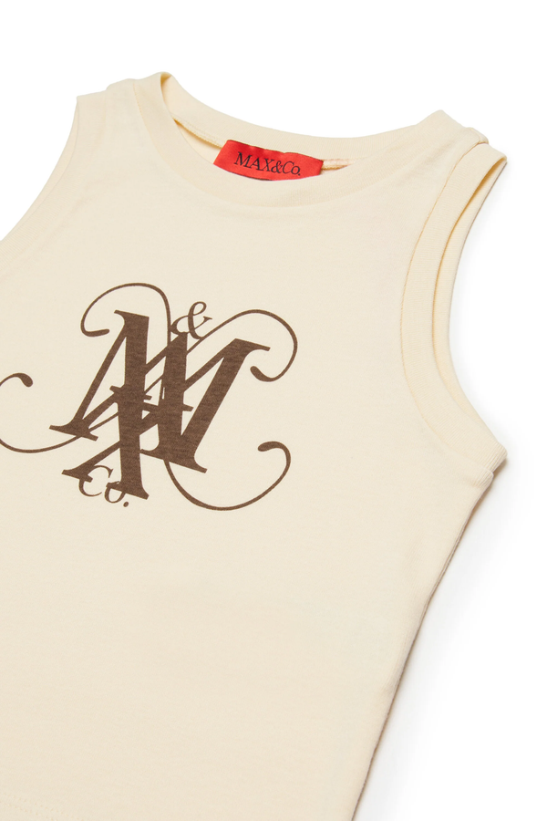 T-shirt smanicata con logo MX0284 MX00T /MX10F MAX&CO KID 