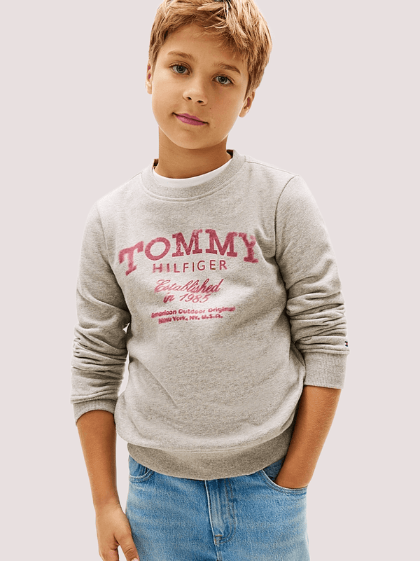 Felpa con stampa logo Tommy Hilfiger KB0KB10337T /A1G TOMMY HILFIGER 