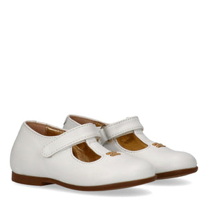 Scarpine mary jane con logo cc ivory white F1A3 E0472 1733 /3139 ELISABETTA FRANCHI La Mia Bambina 