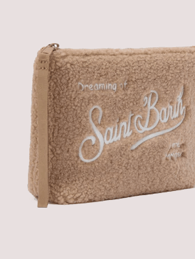 Pochette Aline Teddy in sherpa beige ALI0023 /00208I MC2 SAINT BARTH 