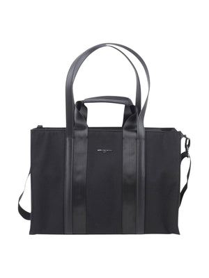 Borsa mommy bag nera con charm Karl & Choupette