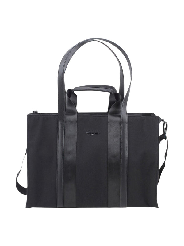 Borsa mommy bag nera con charm Karl & Choupette
