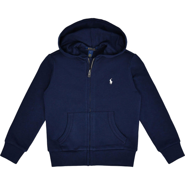 Felpa con cappuccio e zip intera in french terry 322964134 /002 POLO RALPH LAUREN 