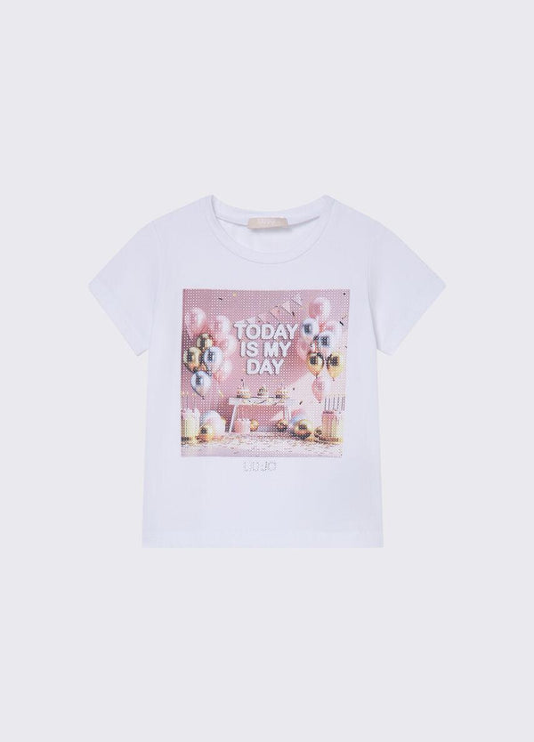 T-shirt con stampa KA6128 JS003 /10601 LIU JO 