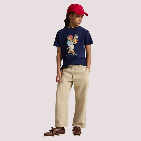 T-shirt in jersey di cotone con l'orso polo 323A12428 /002 POLO RALPH LAUREN 