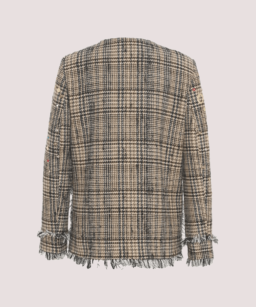 Cappotto galles beige/nero/multicolore 15070 /GALLES BROWN 5 PROGRESS 