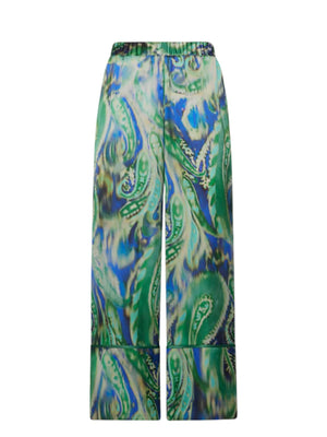 Pantaloni donna ampi stampati multicolor