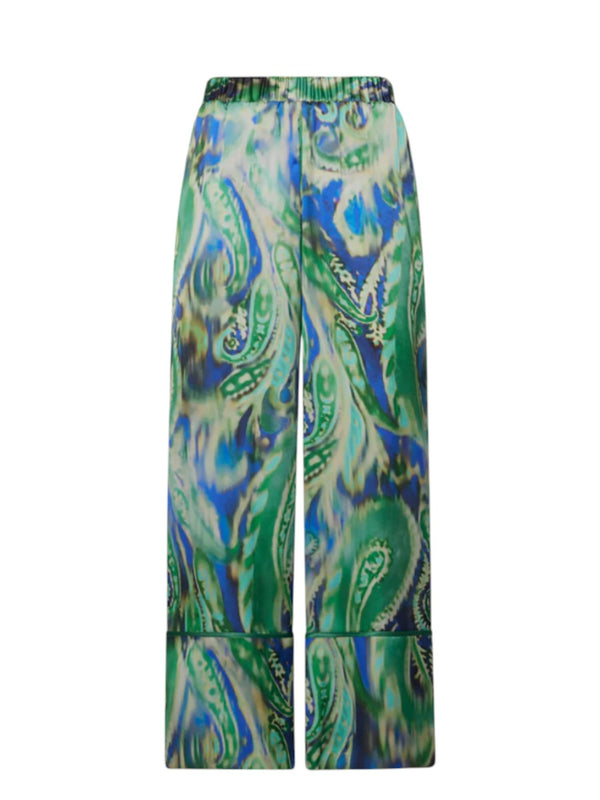 Pantaloni donna ampi stampati multicolor