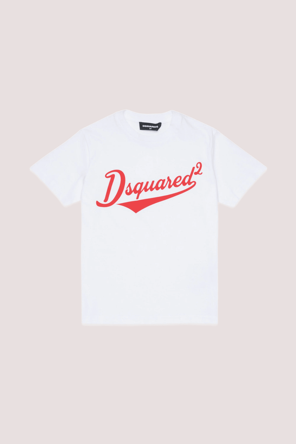T-shirt girocollo con logo stampato DQ3171 D0ACD /DQ100 DSQUARED2 JUNIOR 