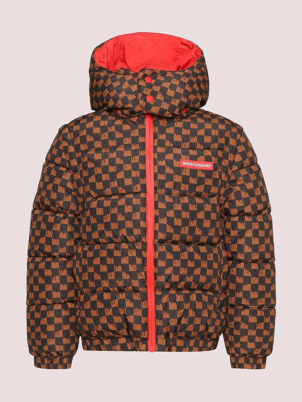 Giubbotto in check SPY1300BRW /BROWN SPRAYGROUND 