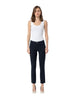 Women's Navy Blue Slim Fit Chino Pants with Turn-Up