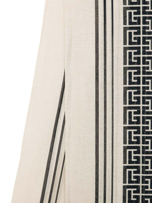Sciarpa bambina beige in cotone e seta
