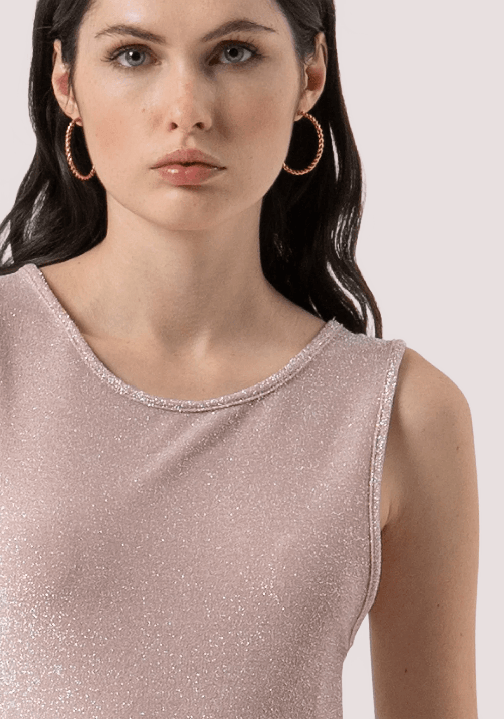 Top slim senza maniche con lurex<BR/> FR25WT2004J444Q7 /T66 FRACOMINA 