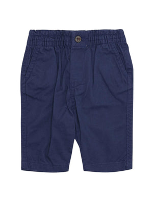 Pantaloni corti bambino blu navy in cotone stretch