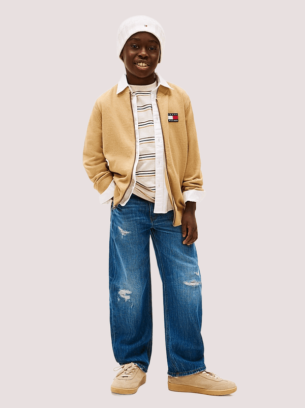 Jeans cinque tasche con effetto used Tommy Hilfiger KB0KB10036T /1BK TOMMY HILFIGER 