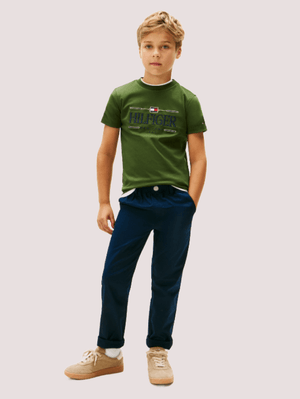 T-shirt con logo frontale Tommy Hilfiger KB0KB10360J /L01 TOMMY HILFIGER 