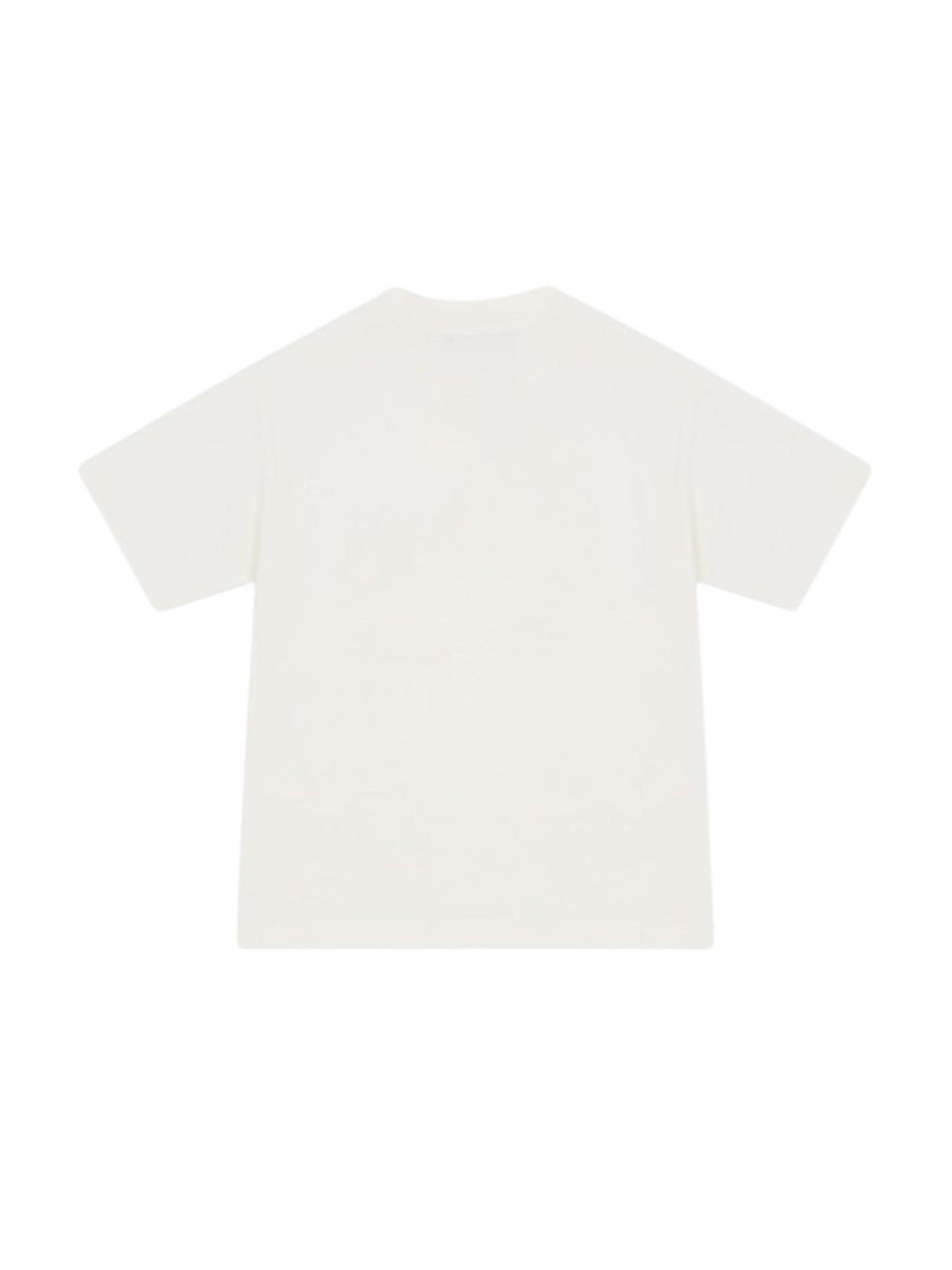 T-shirt bambino off white con taschino e logo tono su tono
