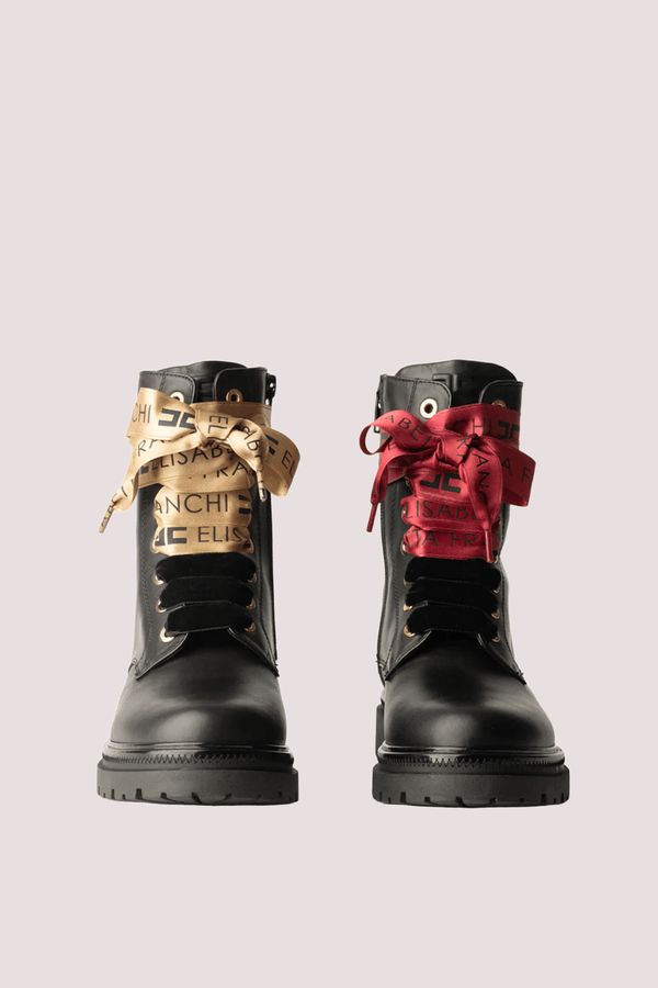 Tronchetti allacciati con lacci logati black F4A5 E0436 1251 /930 ELISABETTA FRANCHI La Mia Bambina 