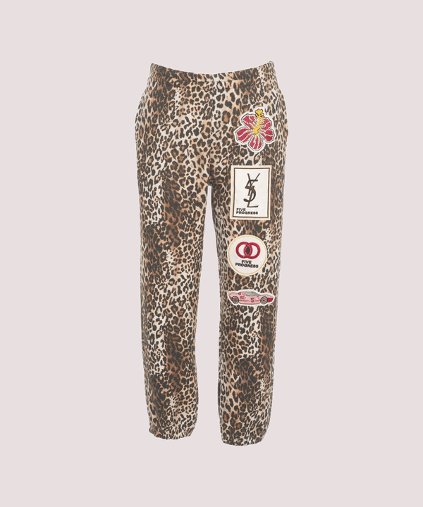 Pantaloni jogging con stampa animalier 15120 /UNICA 5 PROGRESS 