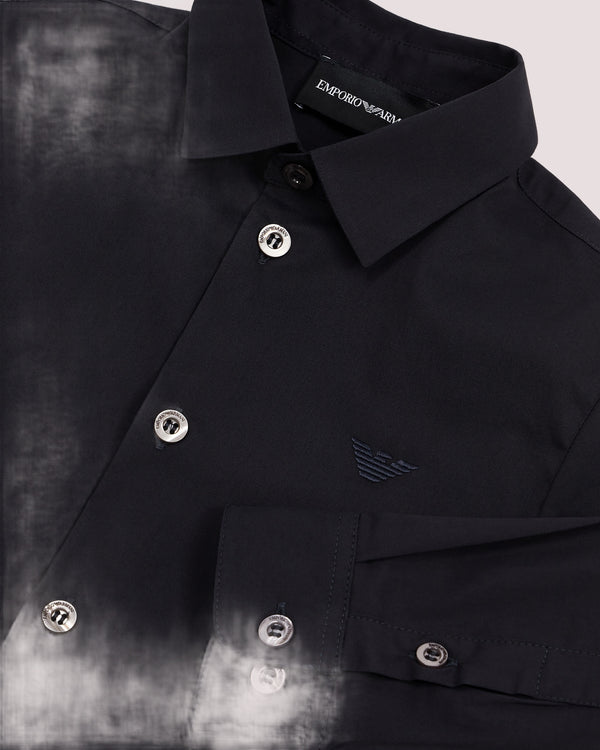 Camicia in popeline con ricamo aquila a tono 8N4C09 1N06Z /934 EMPORIO ARMANI 