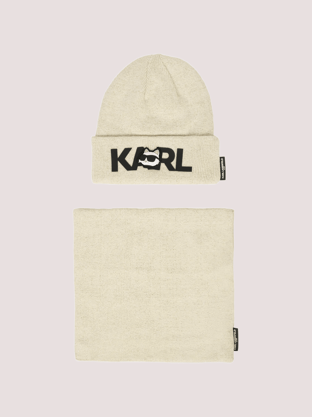 Set beige con Choupette e logo Z31013 /576 KARL LAGERFELD 