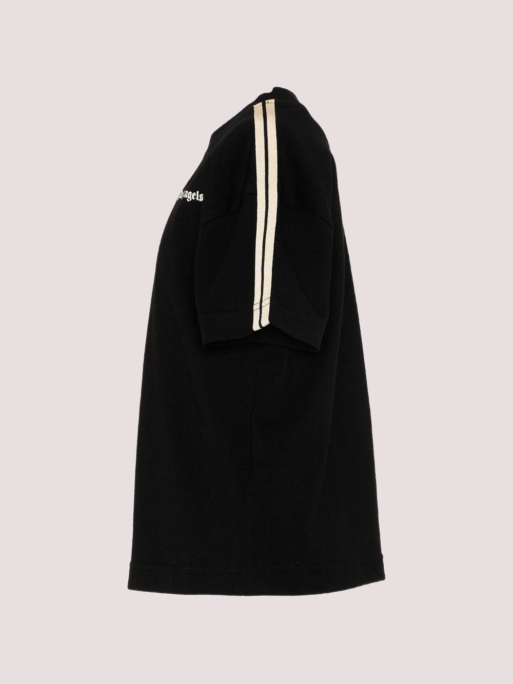 T-shirt con logo stampato sul petto e bande in gros-grain avorio sulle maniche PBAA011S26JER001 /110 PALM ANGELS 