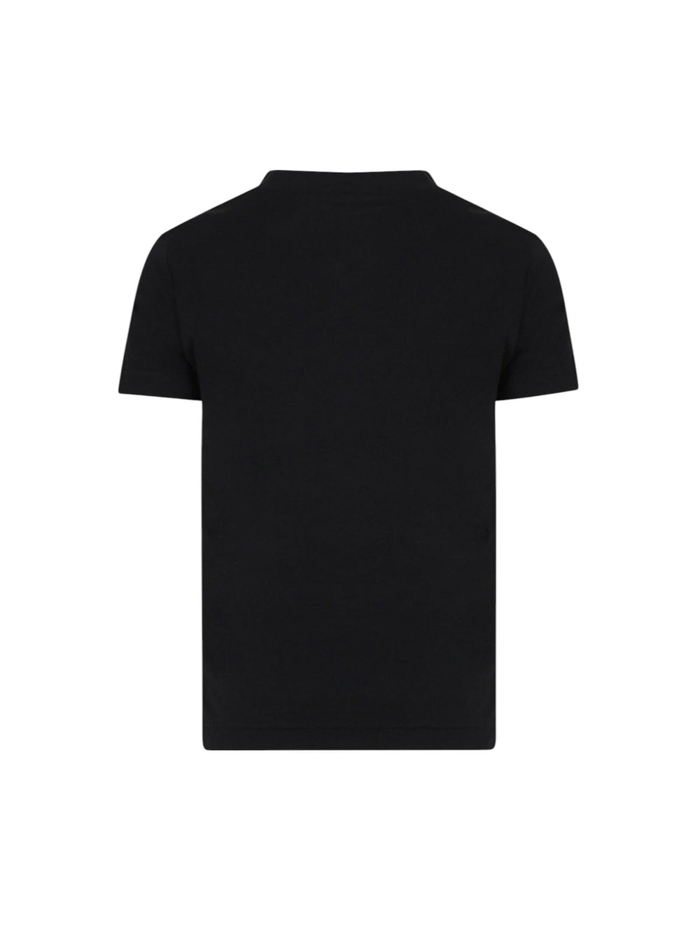 T-shirt bambino nera in cotone a maniche corte