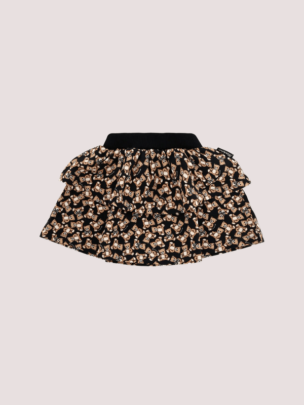 Gonna nera per neonata con Teddy Bear all over<BR/> MDJ01N LDB5C /84923 MOSCHINO 