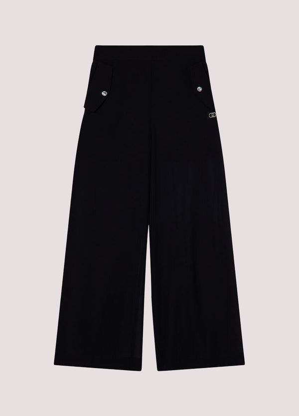 Pantaloni flare con bottoni logati GA6081 T5142 /22222 LIU JO 