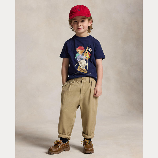 T-shirt in jersey di cotone con l'orso polo 322A12428 /001 POLO RALPH LAUREN 