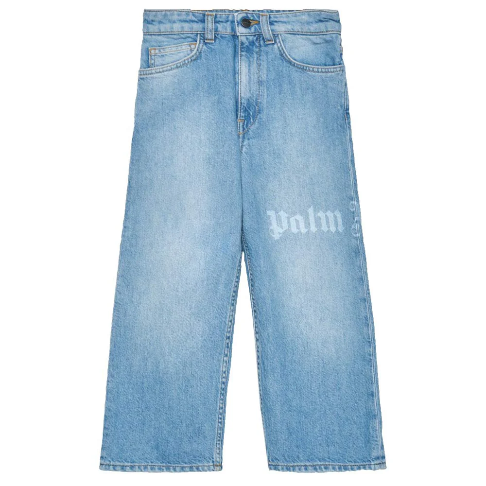 Pantalone in denim con logo stampato PBYB009S26DEN001 /50 PALM ANGELS 