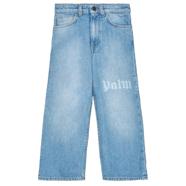 Pantalone in denim con logo stampato PBYB009S26DEN001 /50 PALM ANGELS 