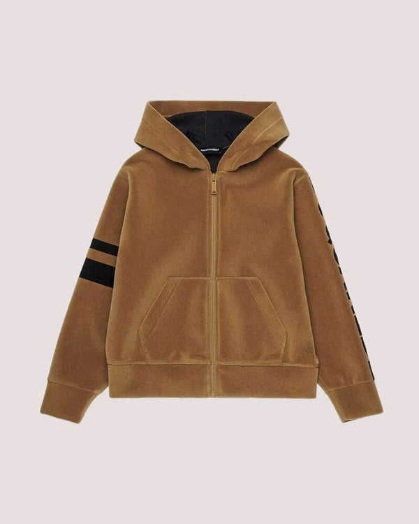 Felpa Dsquared2 in neoprene color cammello con cappuccio e zip DQ3001 D0AF8 /DQ721 DSQUARED2 JUNIOR 