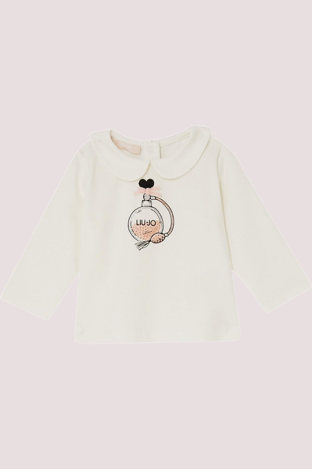 Liu-jo tshirt manica lunga con logo parfum bianca HF5040 J0088 /M9738 LIU JO 