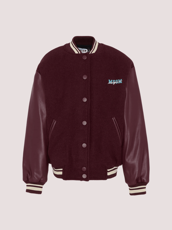 Bomber con logo F5MSJGBO106 /MS034 MSGM KIDS 