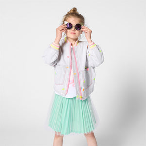 Giacca in denim ricamata U21909 /Z20 BILLIEBLUSH 