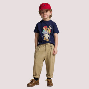 T-shirt in jersey di cotone con l'orso polo 322A12428 /001 POLO RALPH LAUREN 