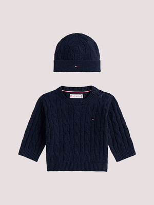 Completo maglia e cappellino in maglia Tommy Hilfiger KN0KN02158 /C1G TOMMY HILFIGER 