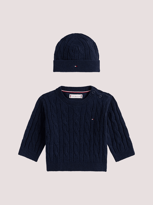 Completo maglia e cappellino in maglia Tommy Hilfiger KN0KN02158 /C1G TOMMY HILFIGER 