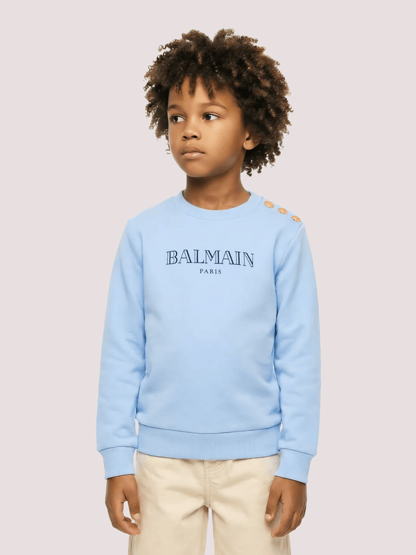 Felpa Balmain con bottoni oro sulla spalla BY4P20 Z3183 /652NE BALMAIN 