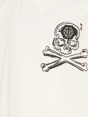 T-shirt con stampa e logo in metallo S6PHJBTH045 /2 PHILIPP PLEIN JUNIOR 