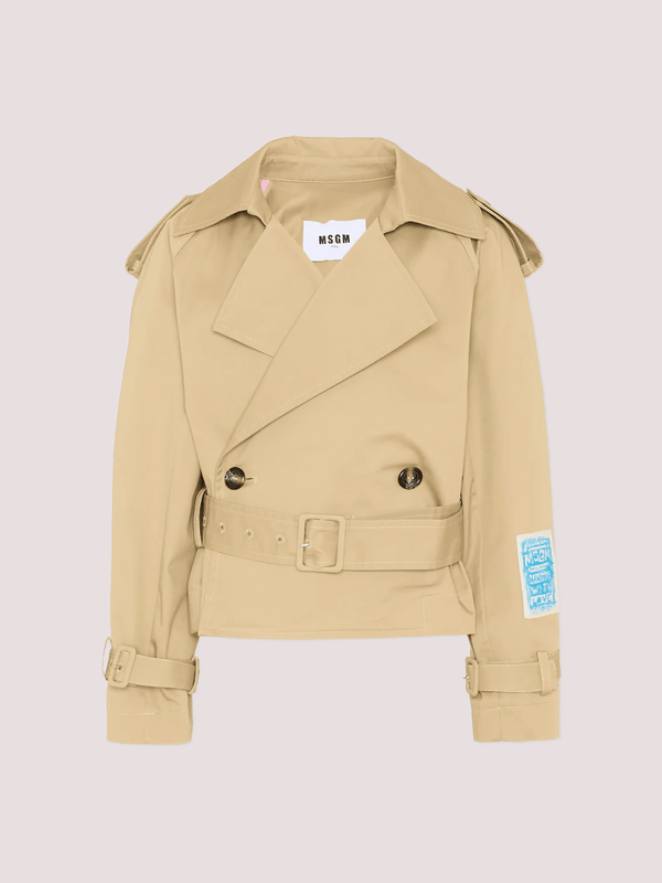 Trench corto doppiopetto S6MSJGJK132 /015 MSGM KIDS 