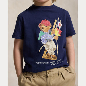T-shirt in jersey di cotone con l'orso polo 322A12428 /001 POLO RALPH LAUREN 
