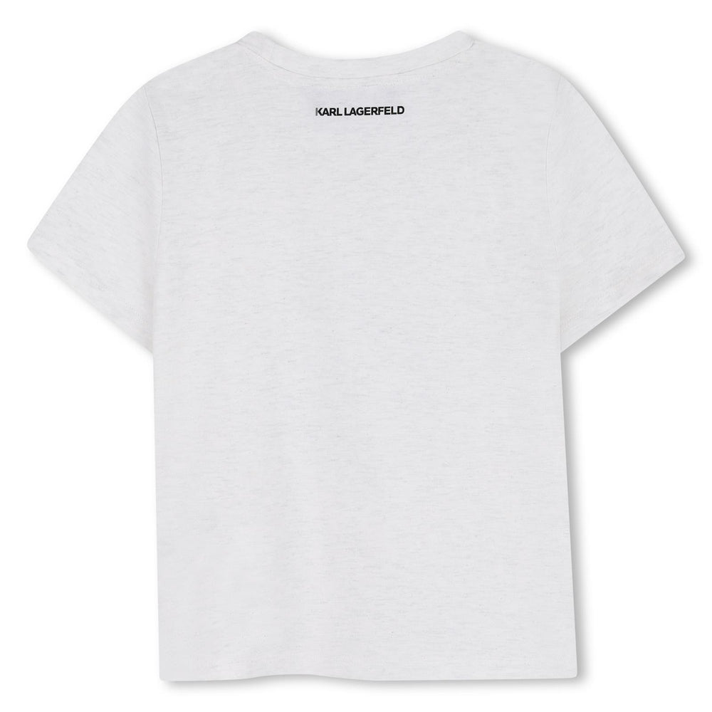 T-shirt con logo in strass Z31159 /M31 KARL LAGERFELD 