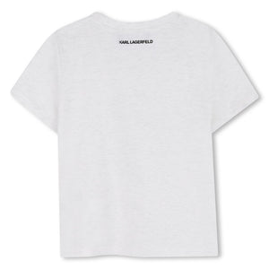 T-shirt con logo in strass Z31159 /M31 KARL LAGERFELD 