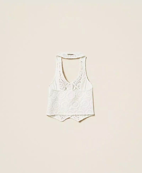 Gilet fitted in pizzo macramè 261GJ2Q20 /526 TWINSET 